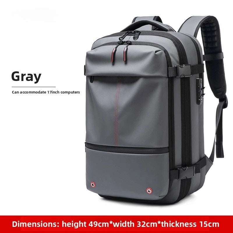 Men Travel Backpack vacuum compression 17 inch Laptop Backpacks Business Large Capacity school Backpack Expanded Hiking backpack