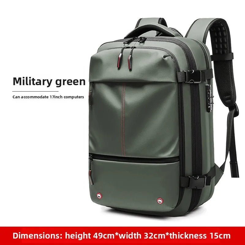 Men Travel Backpack vacuum compression 17 inch Laptop Backpacks Business Large Capacity school Backpack Expanded Hiking backpack