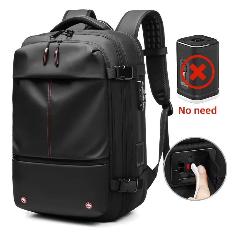 Men Travel Backpack vacuum compression 17 inch Laptop Backpacks Business Large Capacity school Backpack Expanded Hiking backpack