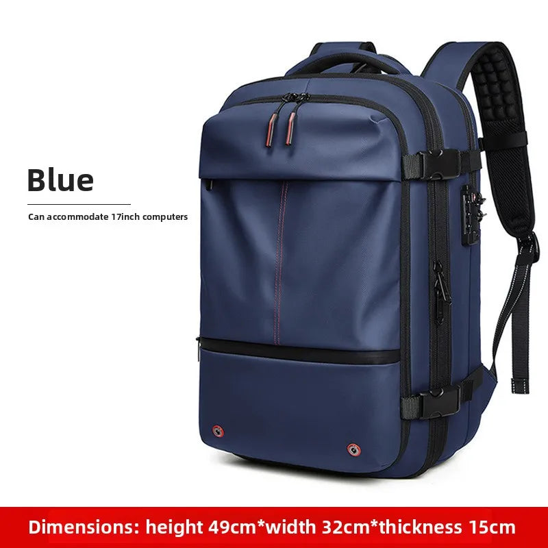 Men Travel Backpack vacuum compression 17 inch Laptop Backpacks Business Large Capacity school Backpack Expanded Hiking backpack